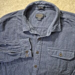 Pendleton Burnside Flannel Shirt Mens 2XL Blue Cotton Outdoor Workwear Gorpcore